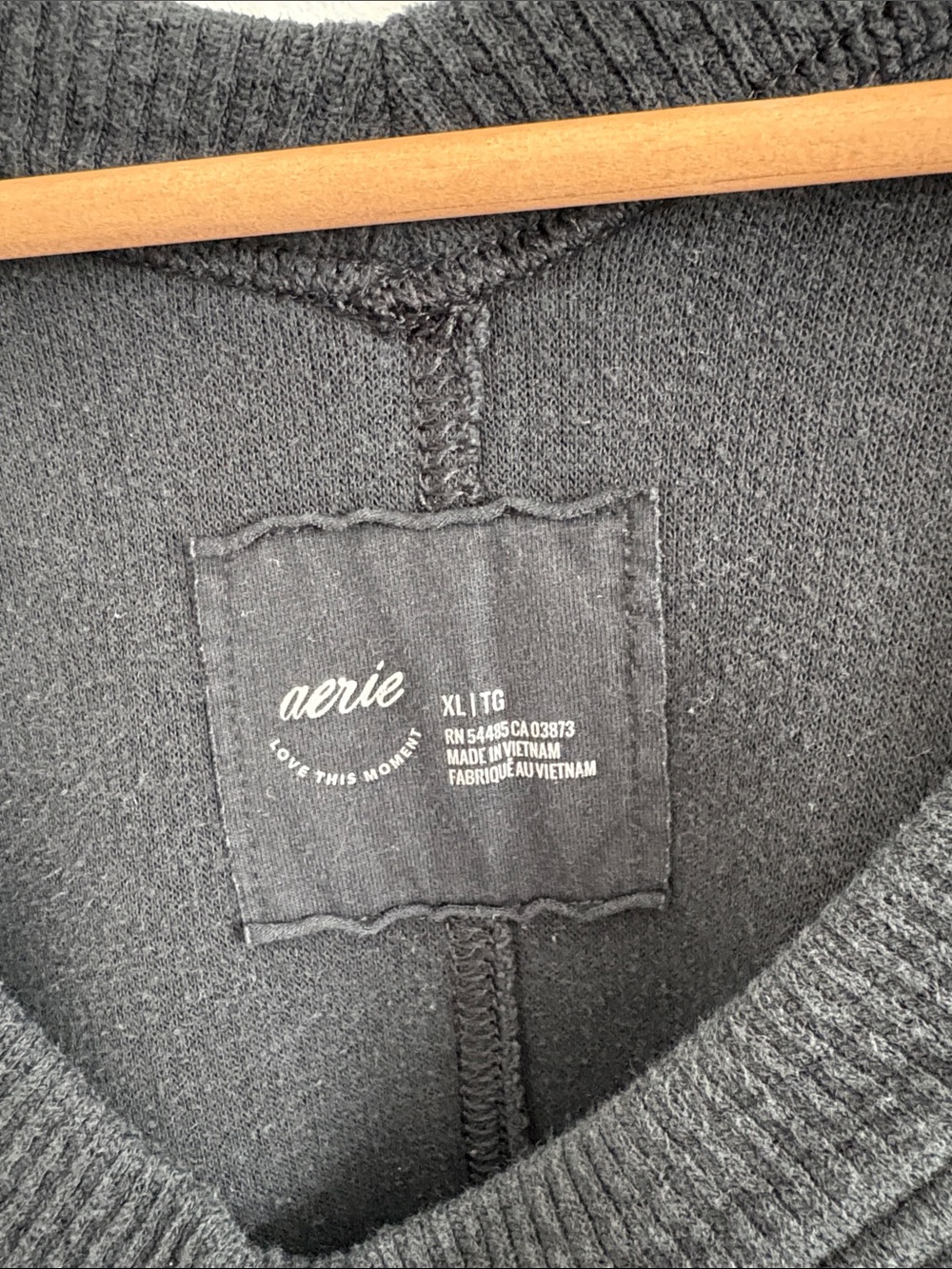 Aerie Wonder textured v-neck sweatshirt/sweater XL - Picture 4 of 5